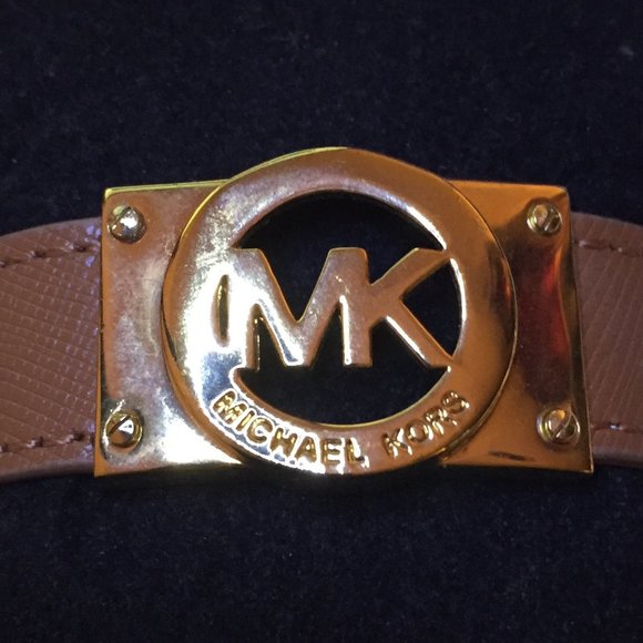 MICHAEL KORS FULTON  BROWN SAFFIANO BRACELET - Picture 6 of 6